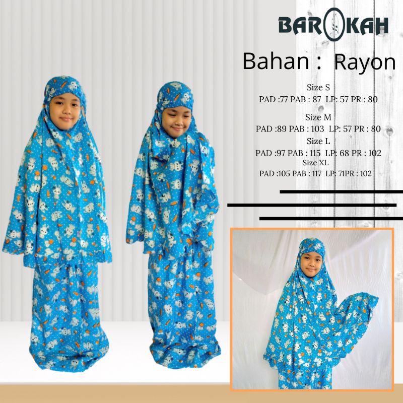 MUKENA BAROKAH BALI KARAKTER SETELAN PUTUSAN ANAK