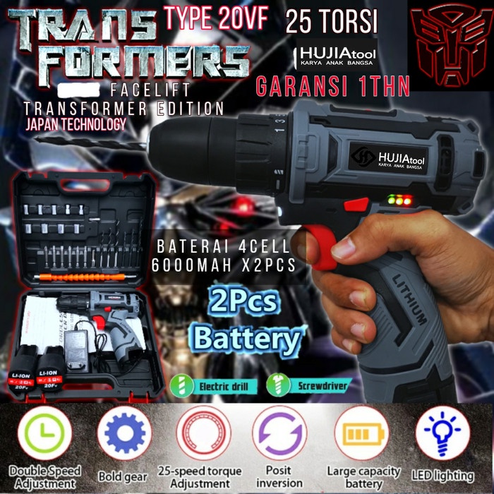 JAPAN impact drill baterai cordless mesin bor beton BESI 42V UCHIHA