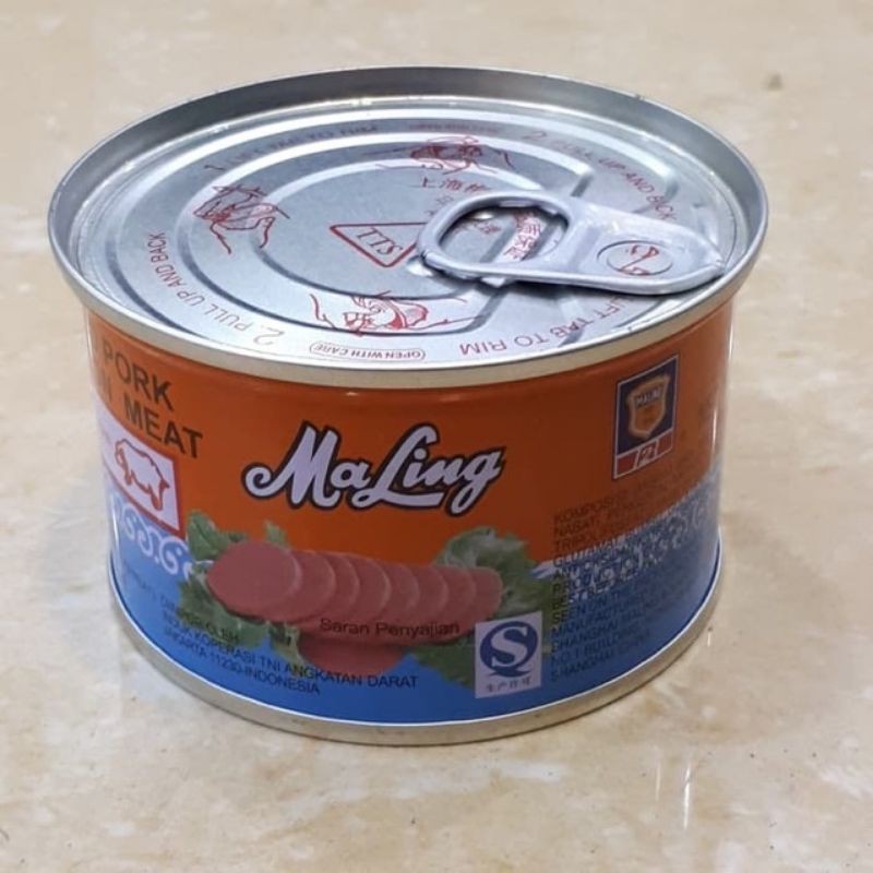 Maling Pork TTS Luncheon Meat 170gr Daging Babi Kalengan Kecil