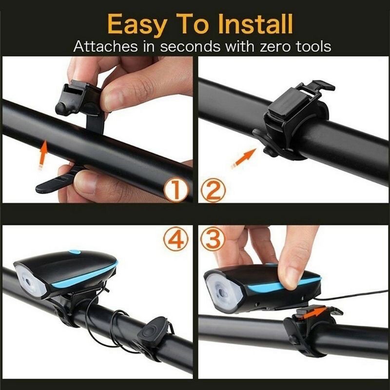 lampu depan sepeda plus klakson sepeda nyaring