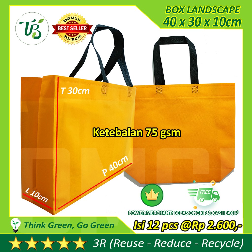 

Goodie bag TBI Box tidur 40x30x10cm Spunbond bukan paperbag dus