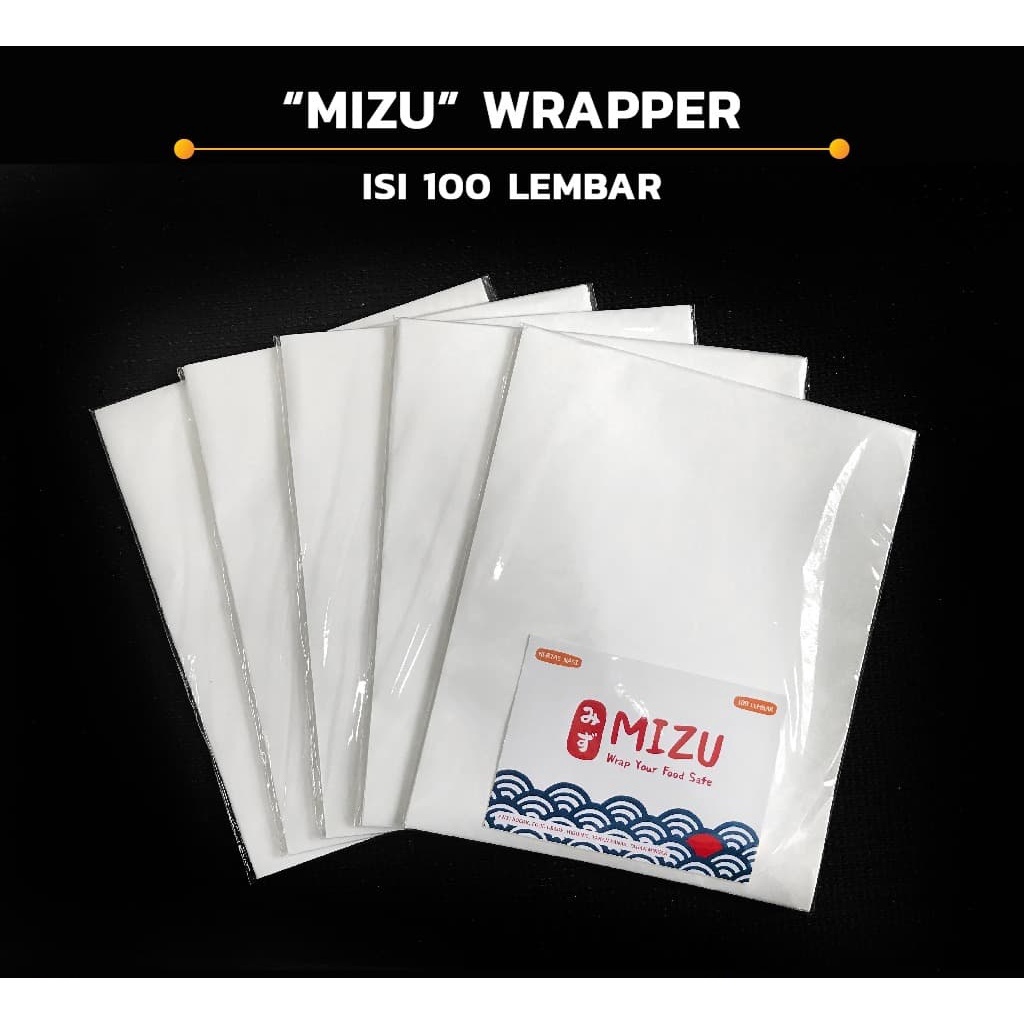

Kertas Bungkus Nasi "MIZU" / Kertas KFC / Wrapping Paper 100 Lembar