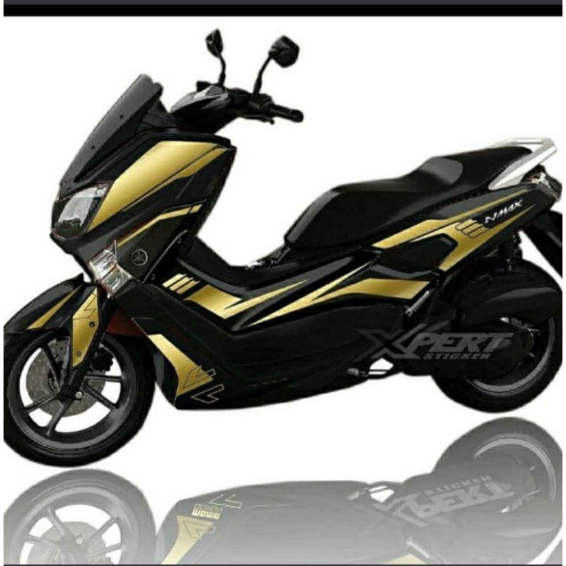 STIKER NMAX GOLD CUTTING STICKER NMAX HITAM 2018