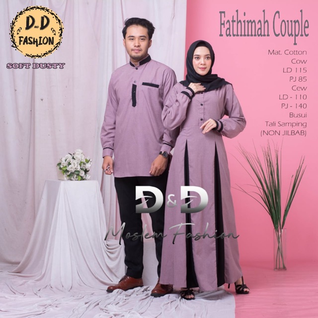 Fathimah Couple By D D Boyazy Baju Gamis Couple Model Simple Kekinian Bestseller Shopee Indonesia