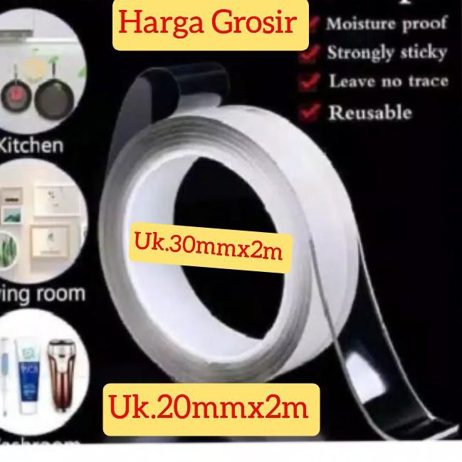 

npLE7 ➬ Grib Tape Double ukuran Full NANO TAPE BENING HOKI TAPE Multi-fungsi ➤➮ Seller