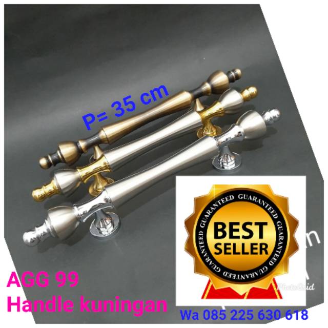 Handle kuningan motif dahlia 35cm Tarikan pintu rumah kuningan Gagang pintu kupu tarung