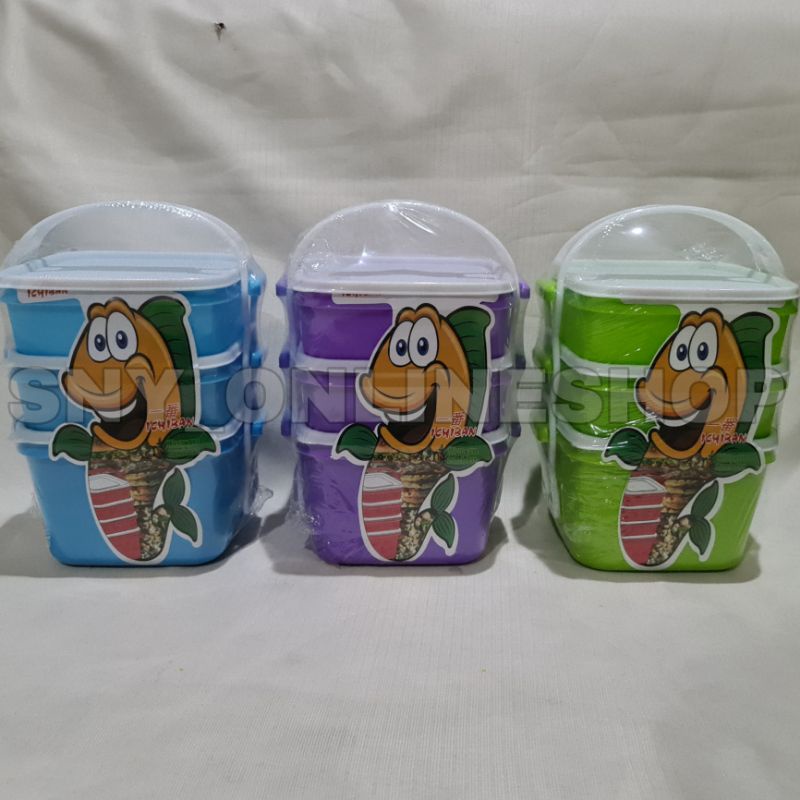 Lunch Box 3 Susun / Rantang 3 Susun / Kotak Makan 3 Susun Ichiban