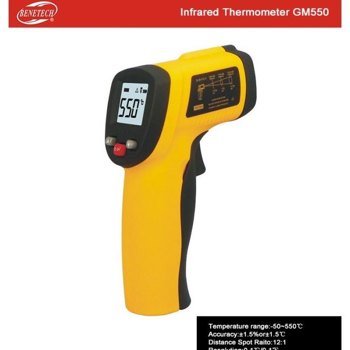 Infrared Thermometer BENETECH GM550 Termometer Gun Thermo GM-550 550c