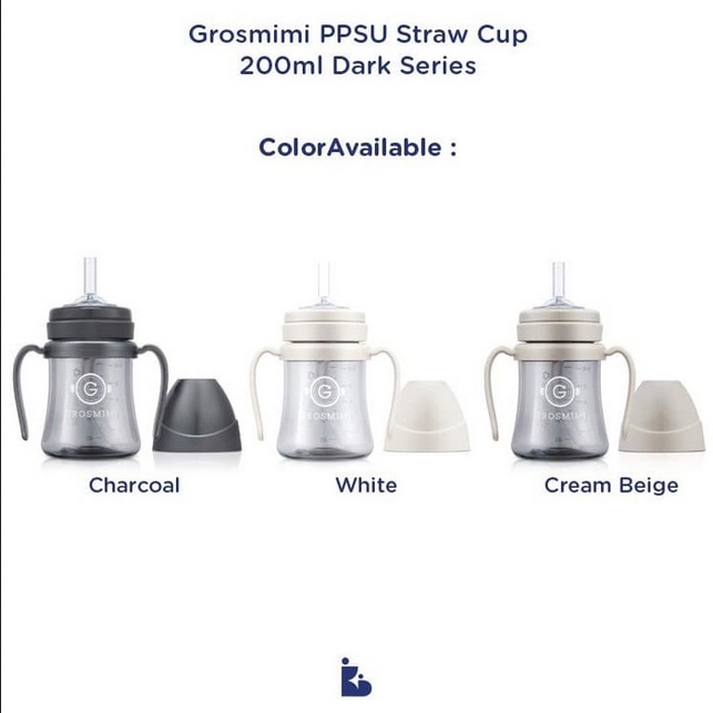 BOSU357 GROSMIMI PPSU STRAW CUP 200ML BOTOL SEDOTAN ANAK