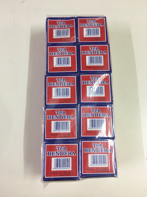 Teh Bendera Bubuk 50g isi 10 / teh indonesia bendera merah / teh bendera kotak / Indonesian Tea