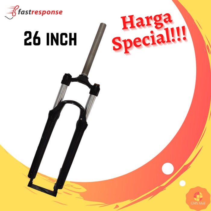 Fork Sepeda MTB 26 inch Coil Spring QR Lurus SR Suntour XCM V3 Hitam