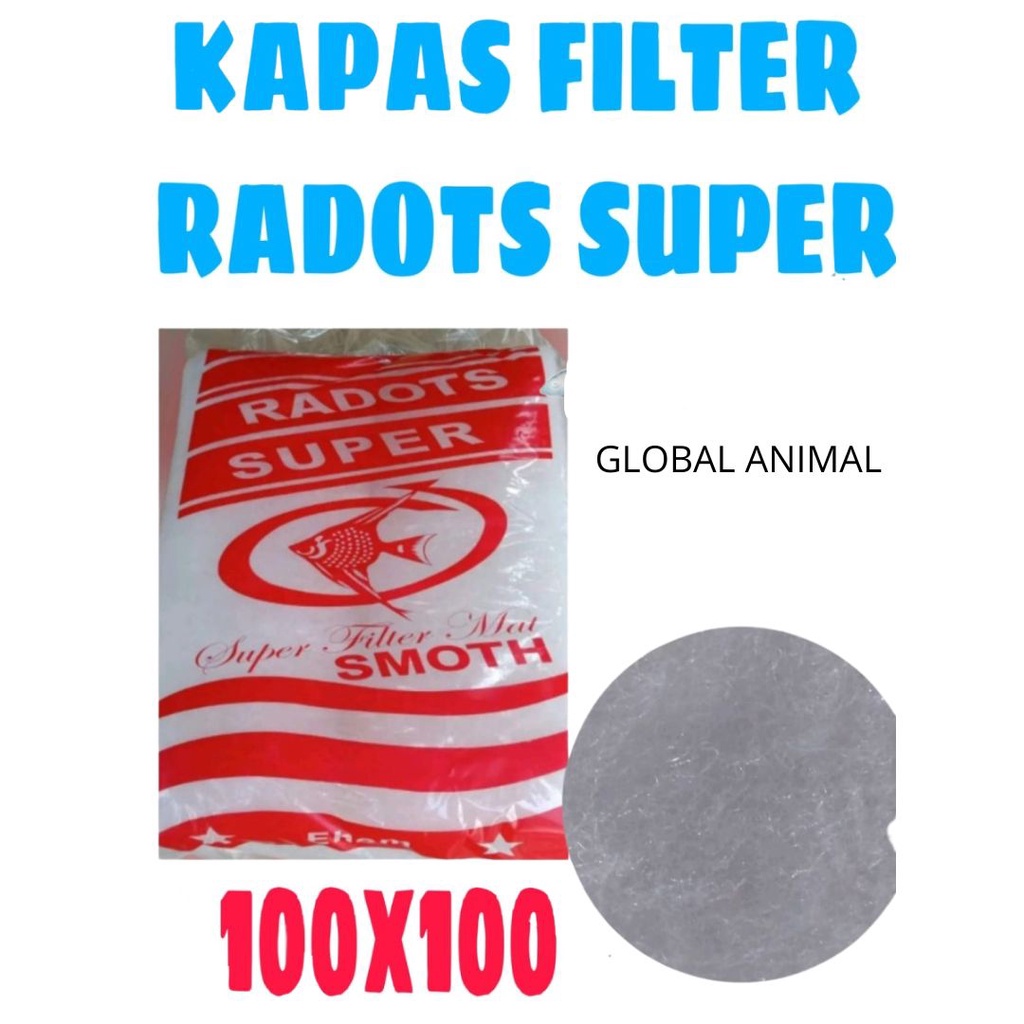 KAPAS FILTER RADOTS SUPER 100 X 100 busa aquarium kolam 1 x 1 meter
