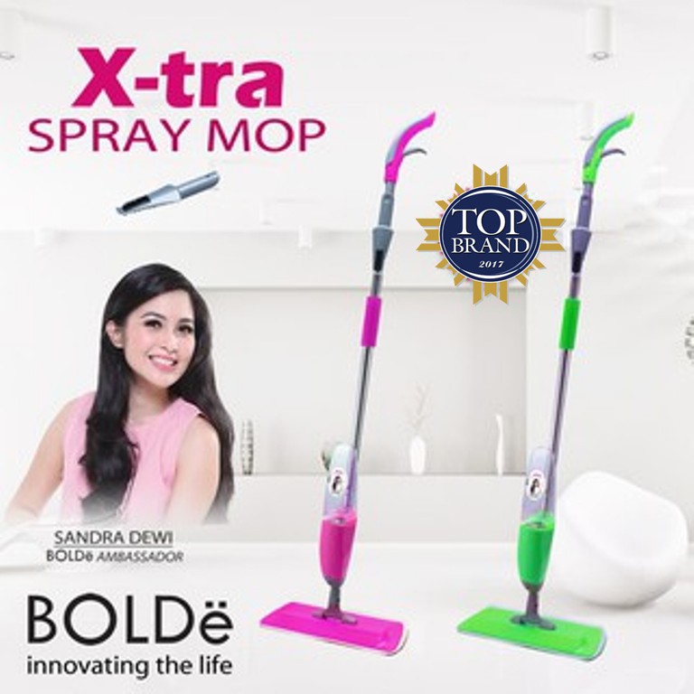 Jual SPRAY MOP XTRA STAINLESS STEEL HANDLE BOLDE ORIGINAL GAGANG