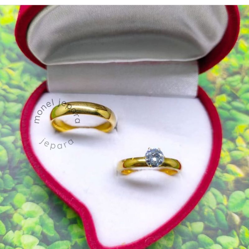 Cincin Couple Emas Mata Ukirnama (Harga Satu Cincin)