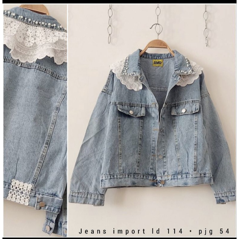 jaket jeans renda import