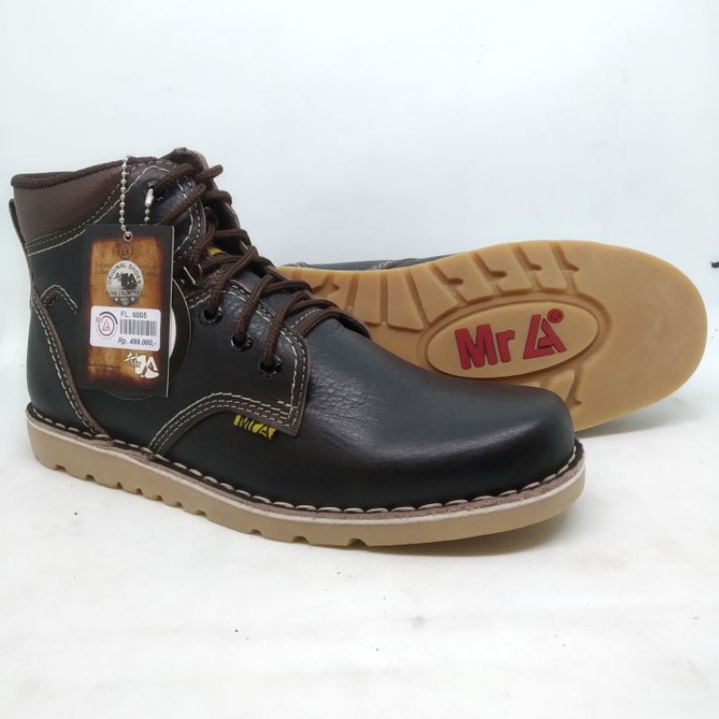Sepatu Kulit Boots original Mr.LA  model 6005