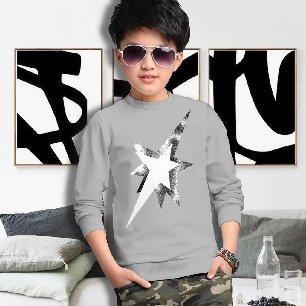 Switer Bintang Terbaru / Sweater Anak Laki-laki /  Sweeter Gaming Bahan Babyterry / FLAVA_STORE