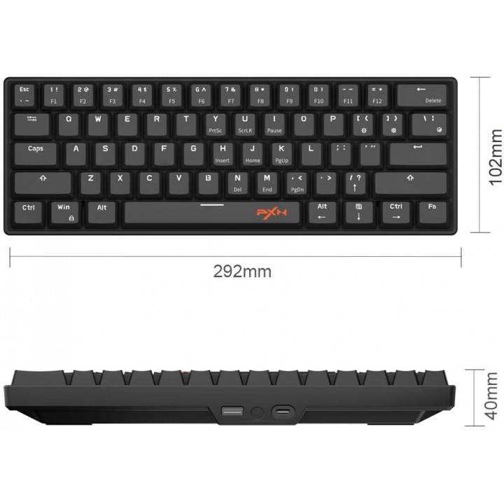 B20 PXN K30 Gaming TKL Battledock Mechanical Keyboard Blue Switch