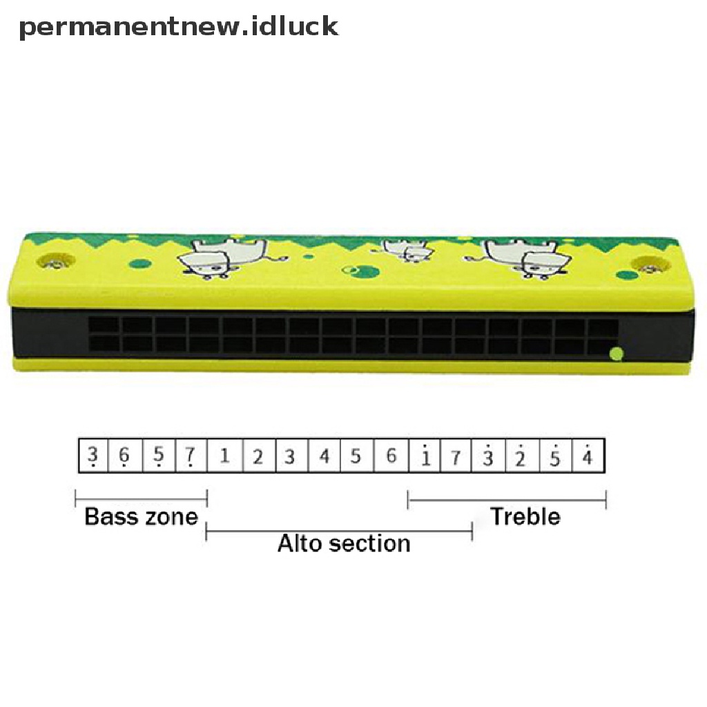 Mainan Harmonika 16 Lubang Motif Kartun Untuk Edukasi Anak