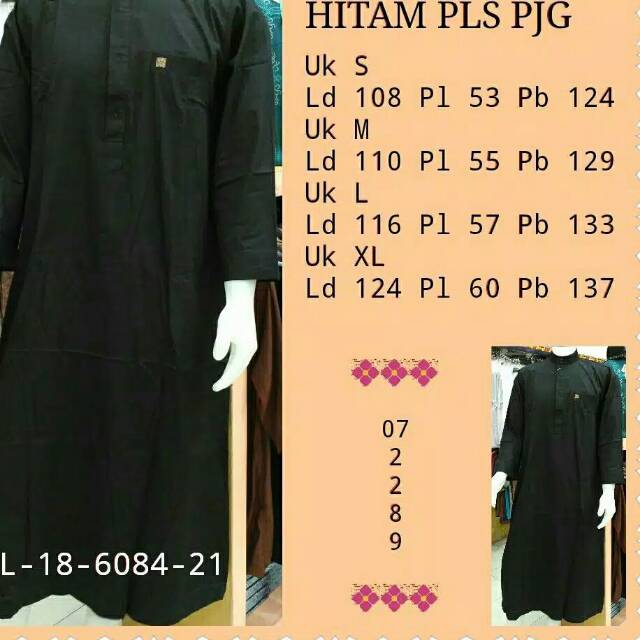 Jubah Hitam Polos Sollu
