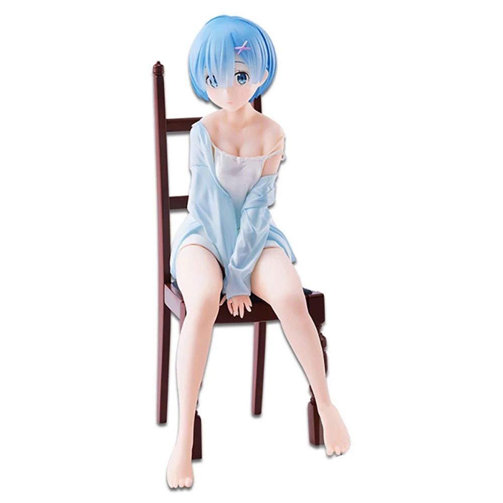 MXBEAUTY Collection Toys Re ZERO Starting Life in Another World PVC Pajamas Chair Rem Pajamas Figure Rem Anime Figure Figure Toys 17cm Model Toys Relax Rem for Gift Action Figure
