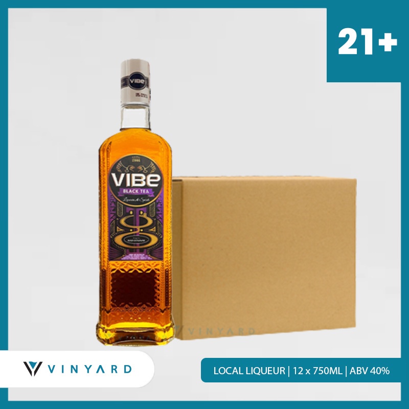 Vibe Black Tea 700 ml Promo ( 12 Botol ) 1 Karton Official Vinyard