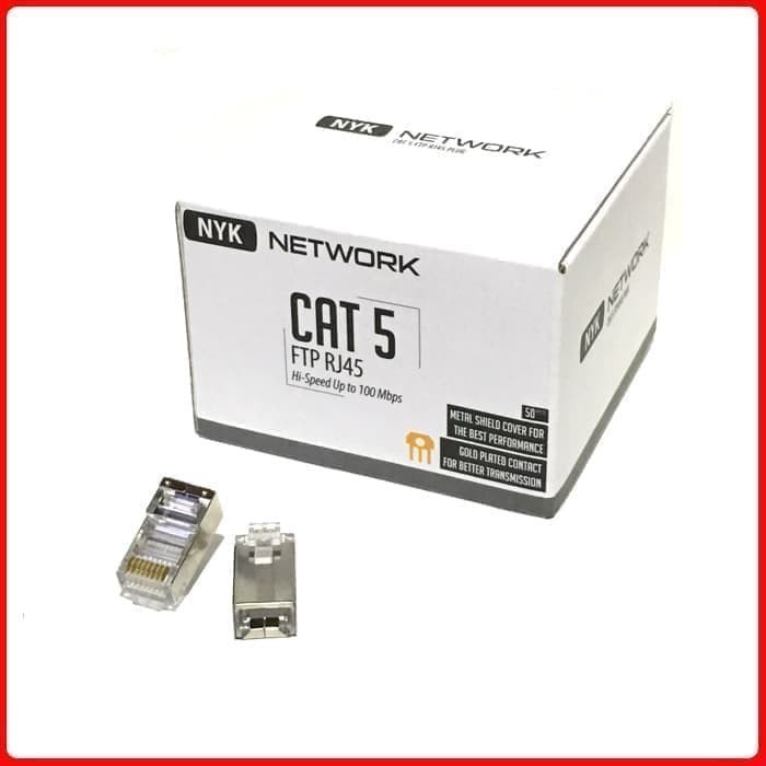 RJ45 CAT 5 NYK CONNECTOR RJ 45 FTP CAT5 ISI 50PCS RJ45 BESI CAT5 FTP