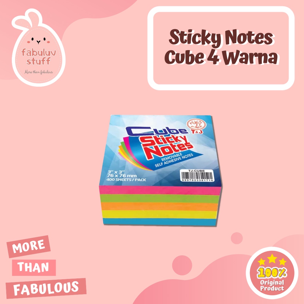 

ATK ~ Sticky Notes Cube Persegi 5 Warna