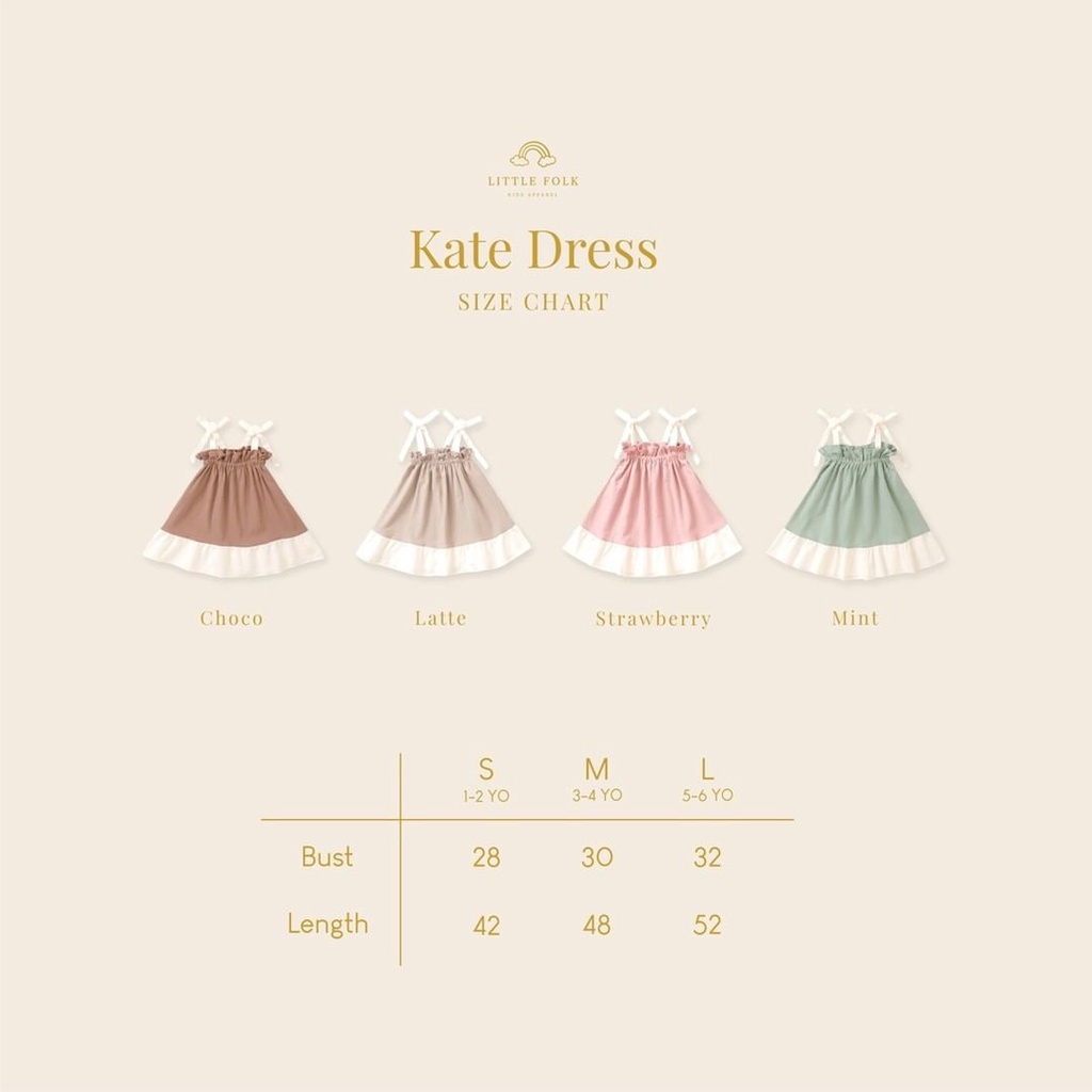 Little Folk Kate Dress Anak 1-6 tahun