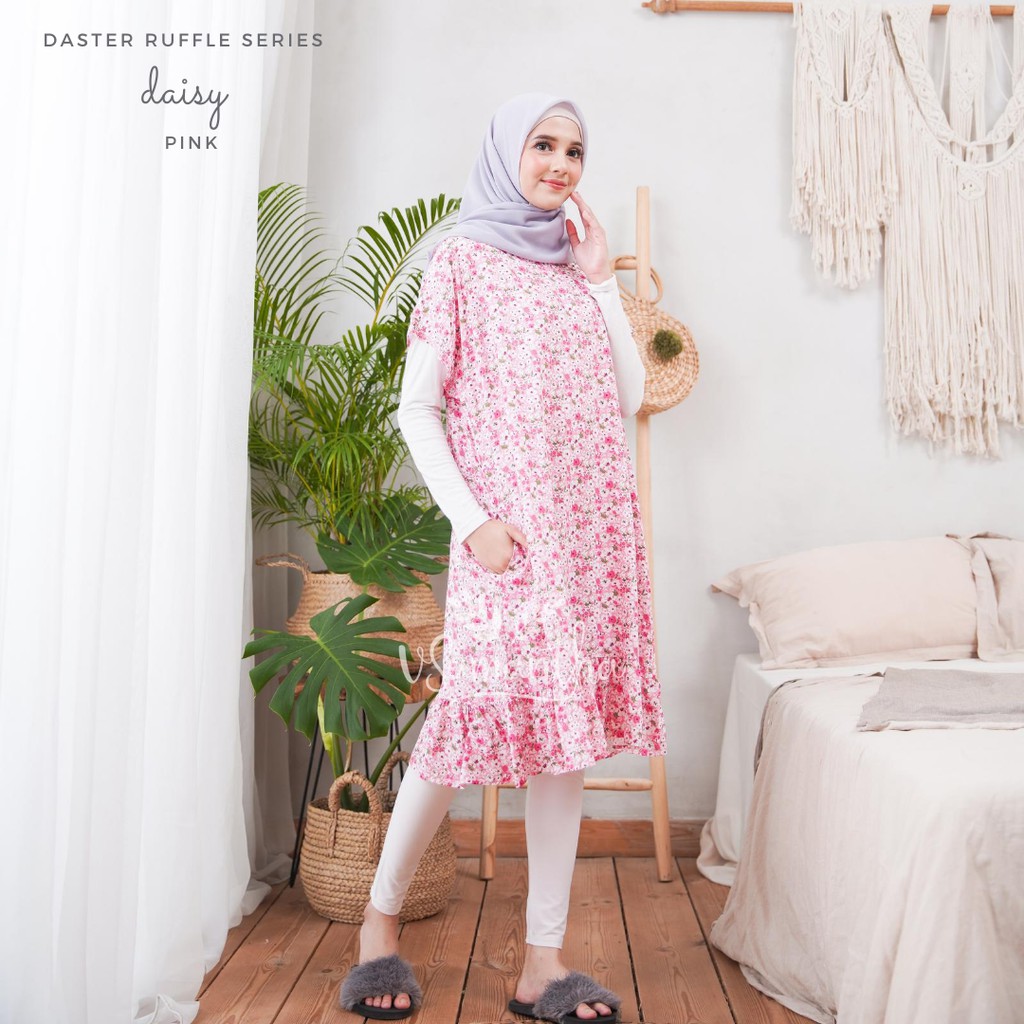 Daster Viral Ruffle Rayon Motif II