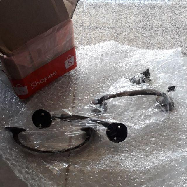 1 Brass Knob / Tarikan Laci Kuningan - Flat Round Brass Flower