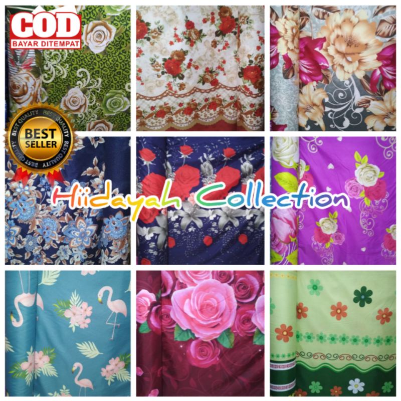 Kain Ecer Meteran Disperse Motif Bunga Harga Per 1 Meter Bahan Sprei Katun Polymicro Halus Kekinian 
