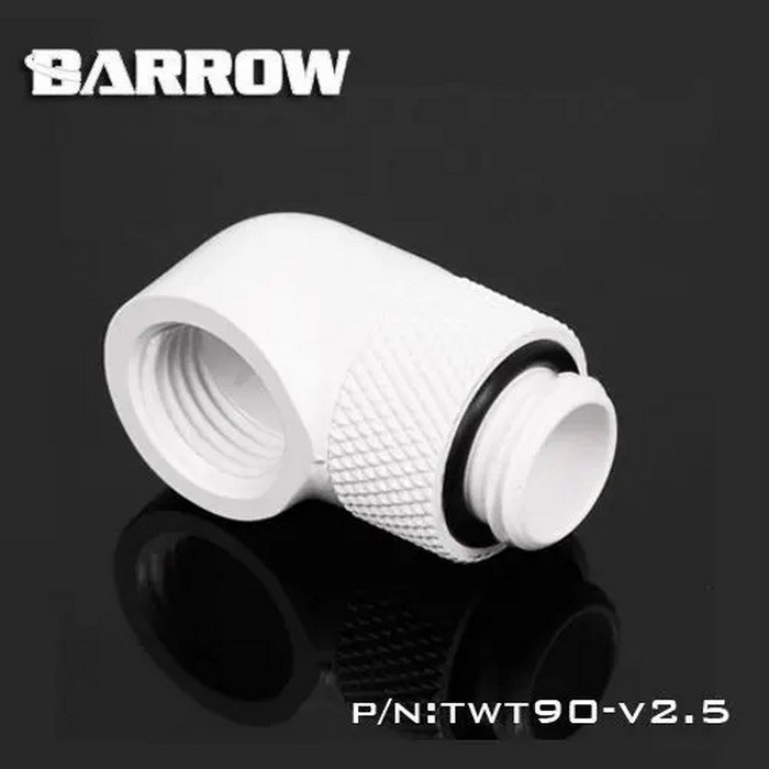 BARROW TWT90-V2.5 90° Rotary M-F G1/4 Fitting - White