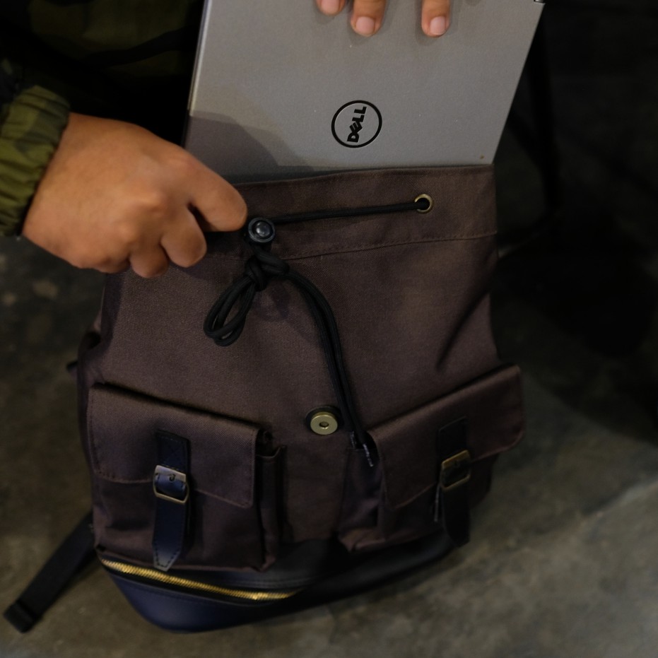 I DONT LIKE MONDAY BROWN |Urban Factor x FORIND| Tas Ransel Punggung Ori Pria Wanita Backpack Besar