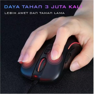 GAMEN GM1000 MOUSE GAMING RGB LIGHTING EFFECT 2400DPI ERGONOMIC DESIGN