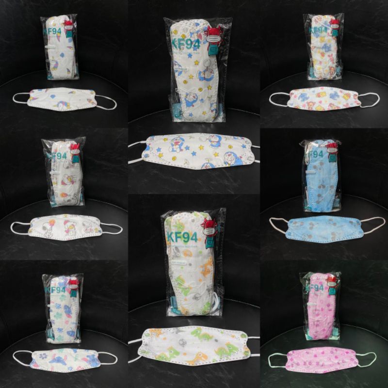 Masker anak aerloop KN94 motif random isi 10 pcs