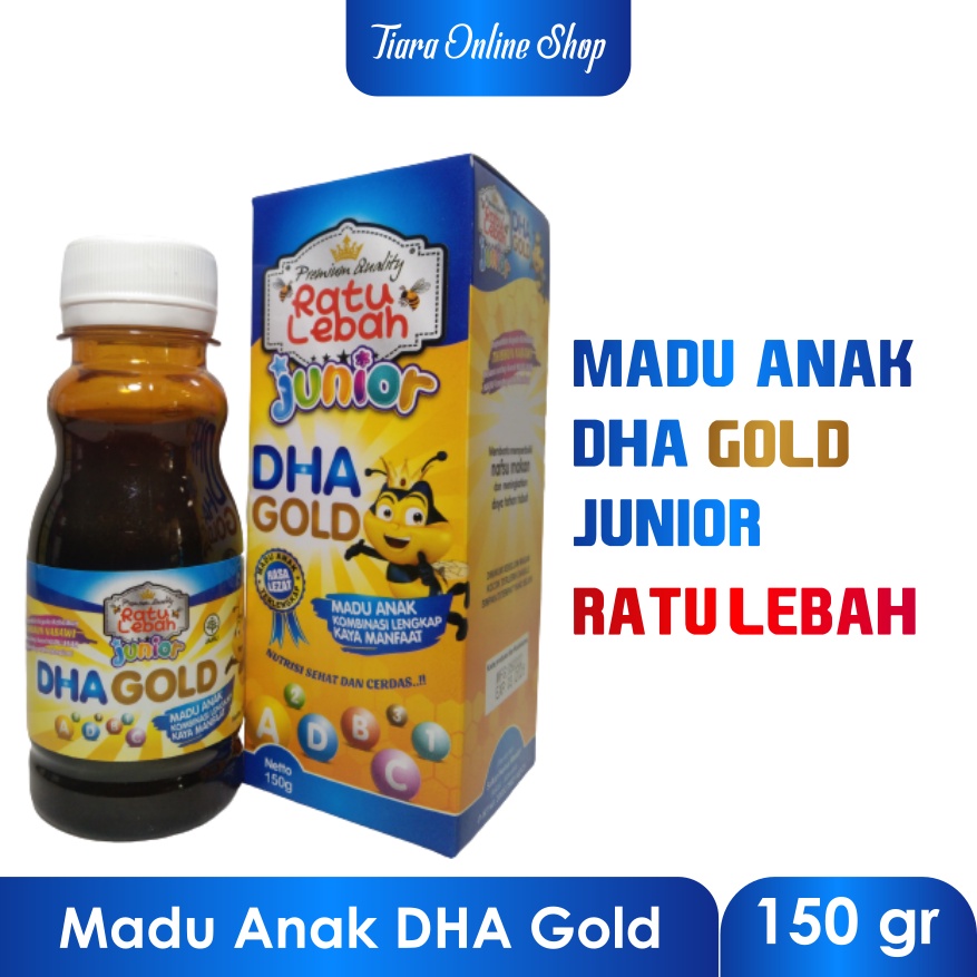 Madu Anak Ratu Lebah Junior DHA GOLD Plus | Mencerdaskan Otak | Madu Ratu Lebah | DHA Gold | Madu Untuk Anak 150 gram