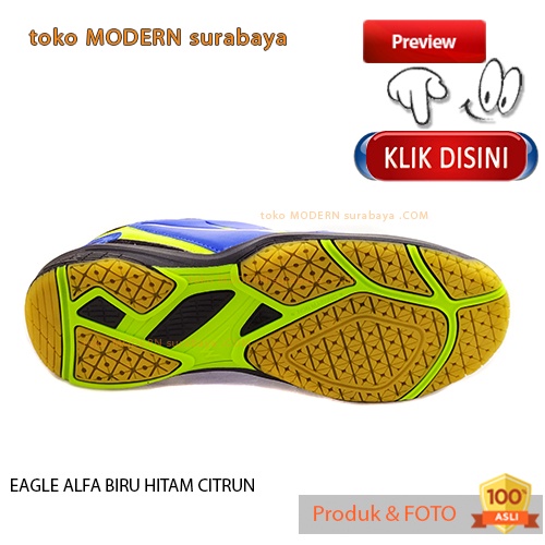 JUMBO EAGLE ALFA BIRU HITAM CITRUN Sepatu Olahraga Pria Badminton Ket