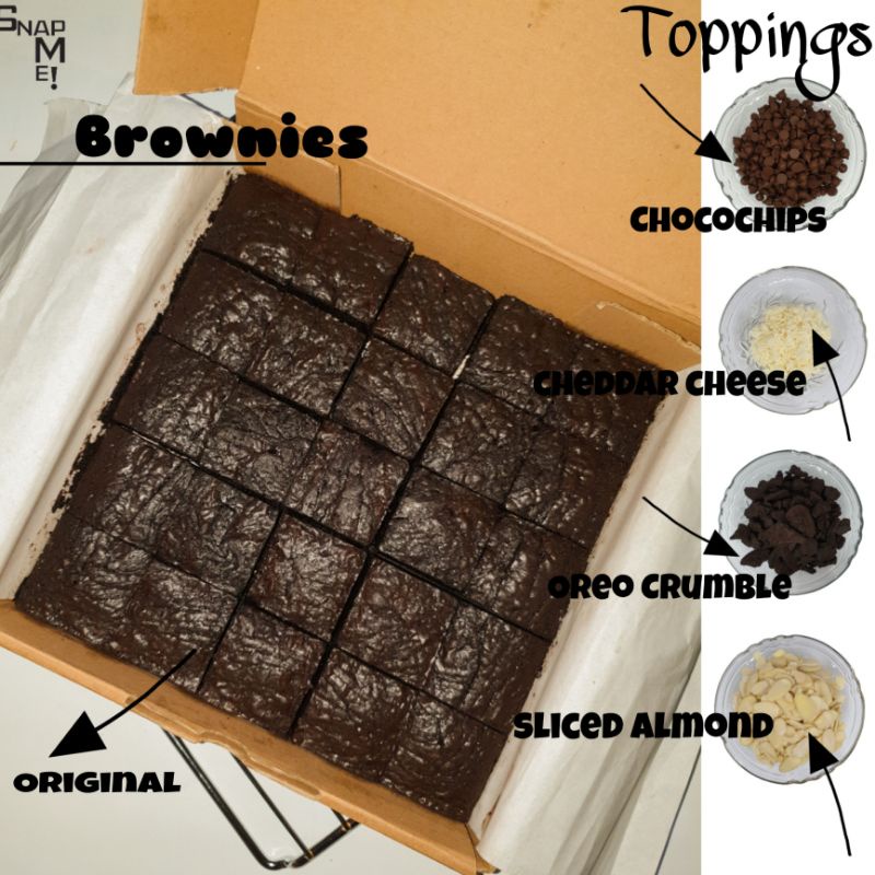 

Brownies Panggang Premium Mix Topping Isi 25 Pieces / Sliced Variant + Free Card By Request
