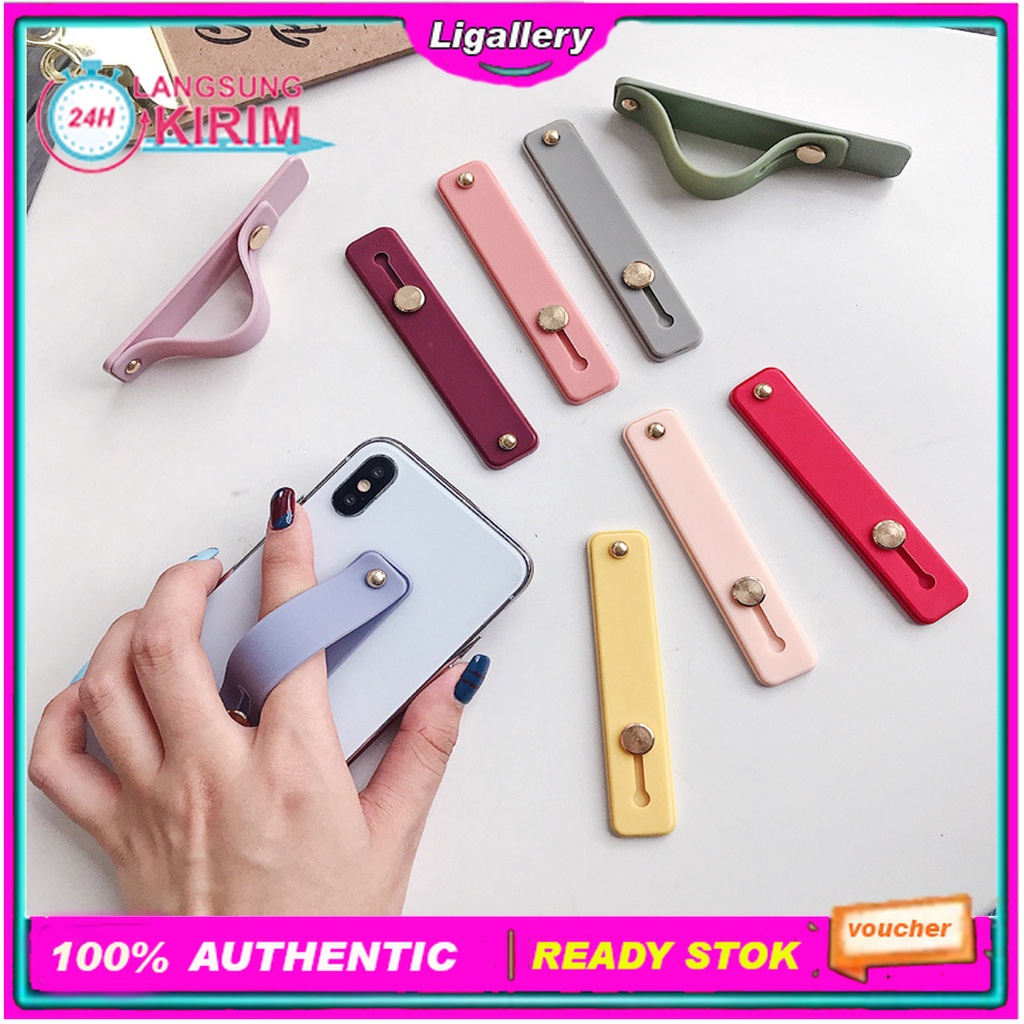 [Bisa COD] Phone Grip Phone Holder Grip Phone Holder Stand Holder Finger Grip Ring Hp Multiband Stra