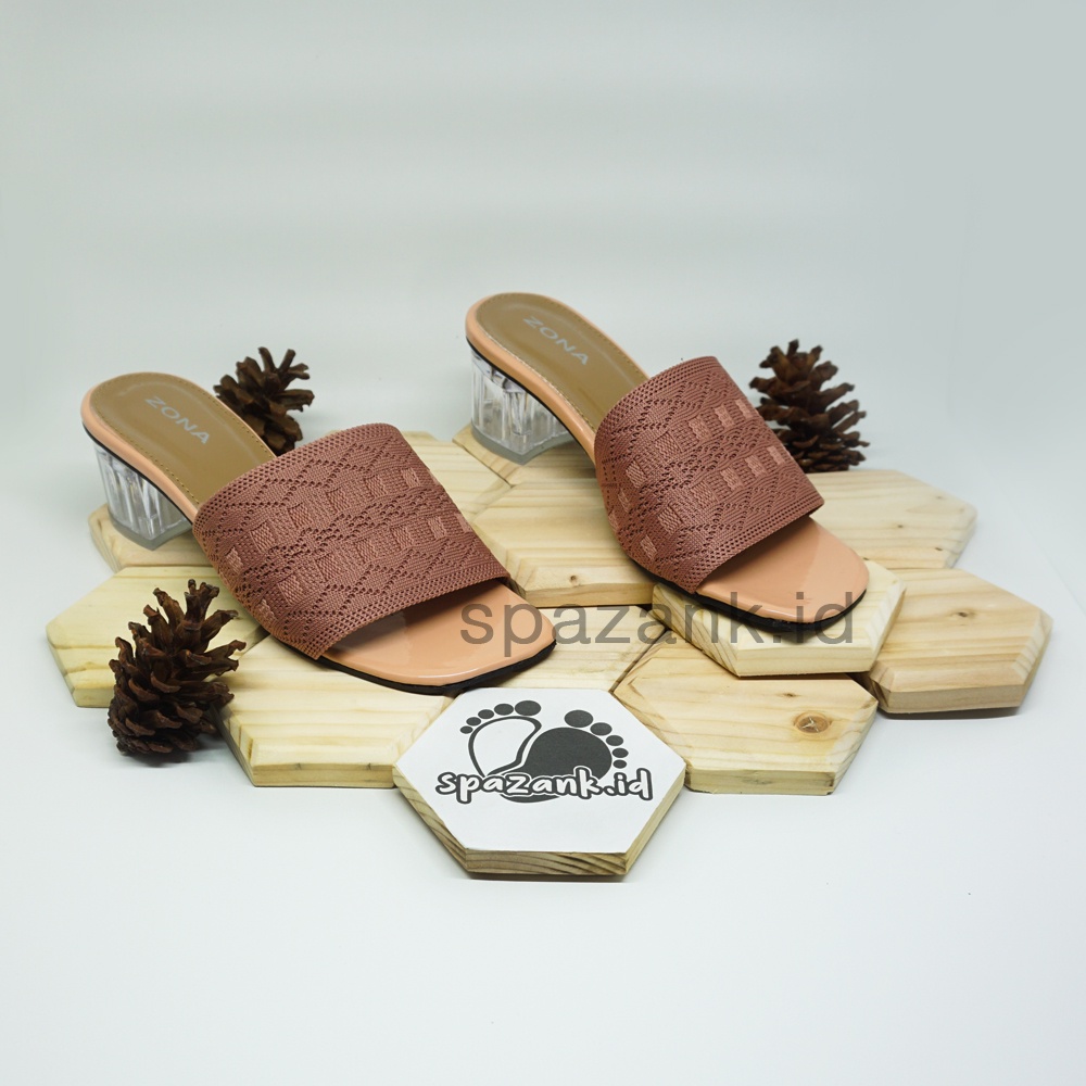 Sandal Cewek Hak Kaca Sandal Wanita Hak Tinggi Sendal Rajut Import Sandal Hak Kaca 5 cm Heels