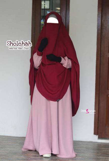 Set Gamis Syari Solehah by Ummu Maryam Collection UMC Gamis Polos Gamis Kombinasi Gamis Murah