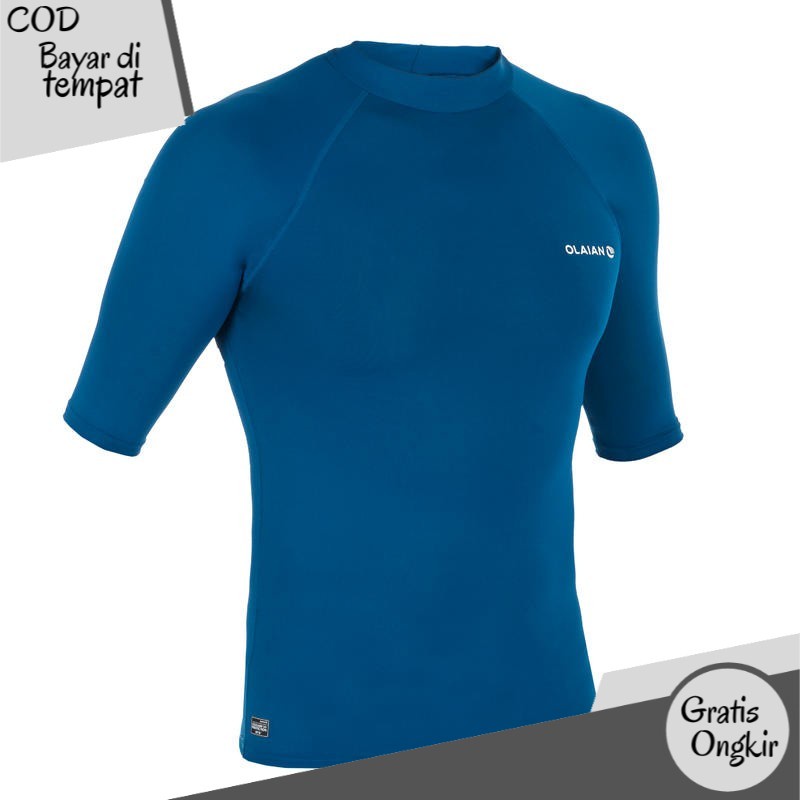 Decathlon Olaian Men Surf Uv Top Petrole Blue - 8485998 TN2