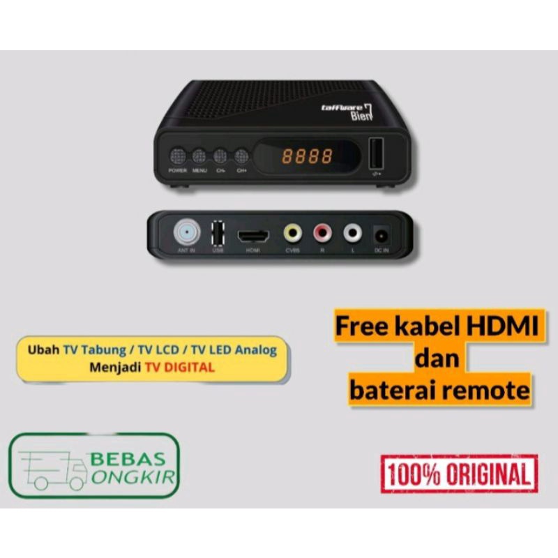 Set Top Box Taffware Bien 7 Digital Satellite Tv Box Receiver DVB-T2/STB DVB-T2 Siaran Tv Digital