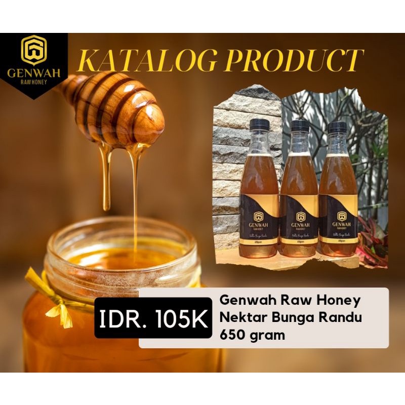 

Genwah Raw Honey 650gr Madu Asli Murni