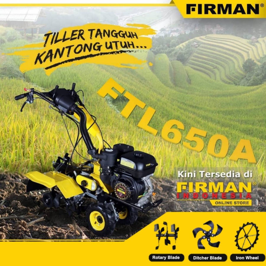 Jual MESIN BAJAK SAWAH CULTIVATOR FIRMAN FTL 650 AH | Shopee Indonesia