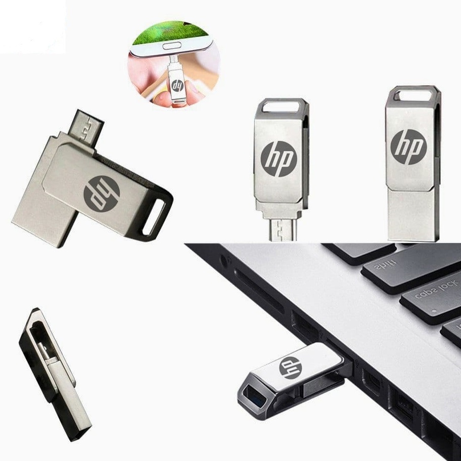 【33LV.ID】Flashdisk OTG Mini HP 1TB/2TB Micro USB Flash Drive Metal Waterproof High Speed