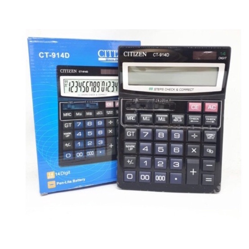 

KALKULATOR DAGANG BESAR CT -914D Hitam KALKULATOR 14 DIGIT /Kalkulator Ct 912B 12 Digit