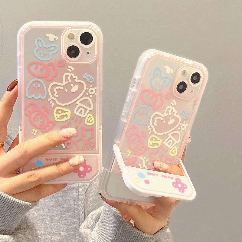 Casing Soft Case Silikon Motif Kartun Pink Girl Untuk Iphone 13promax / X / 12 / 11 / xr / xs