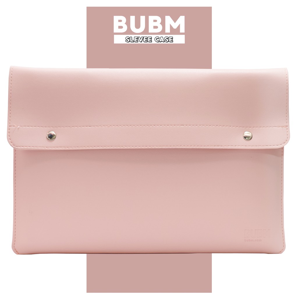 Tas Laptop 13 inch Sleeve Case Macbook Bubm Waterproof - Pink